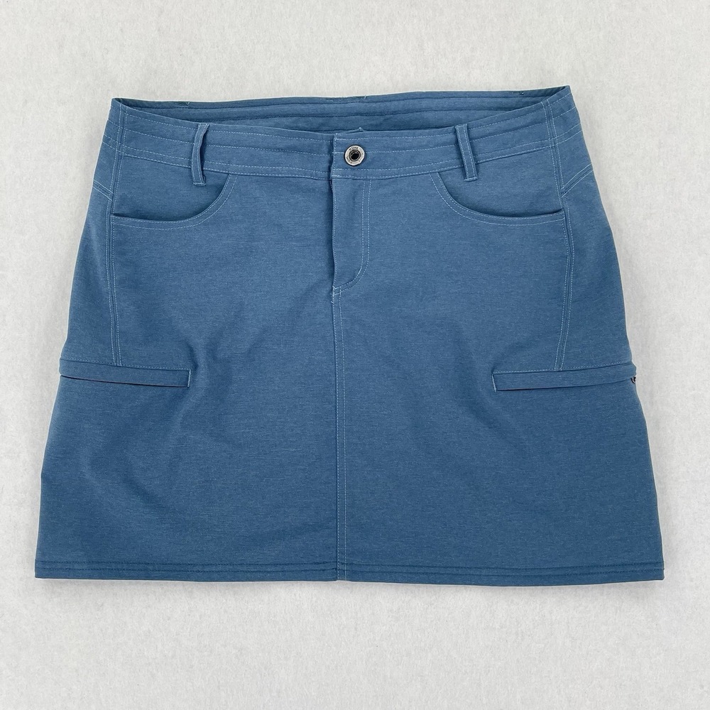 Kuhl Anfib Skort Womens 8 Blue Skirt Hiking Outdoor Athletic Athleisure Casual